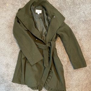 Olive green peacoat from Target